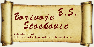 Borivoje Stošković vizit kartica